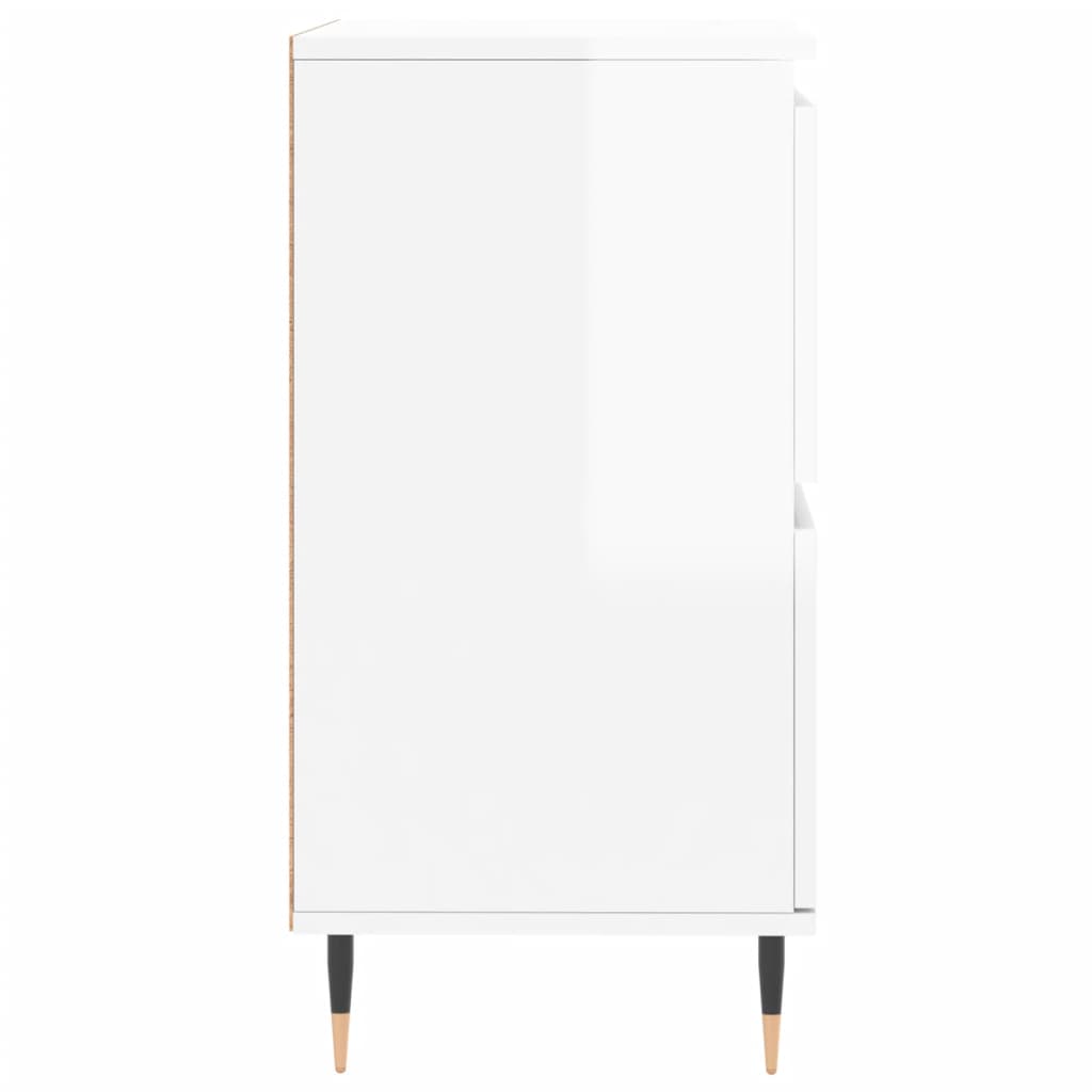 Sideboards 3 pcs High Gloss White Engineered Wood