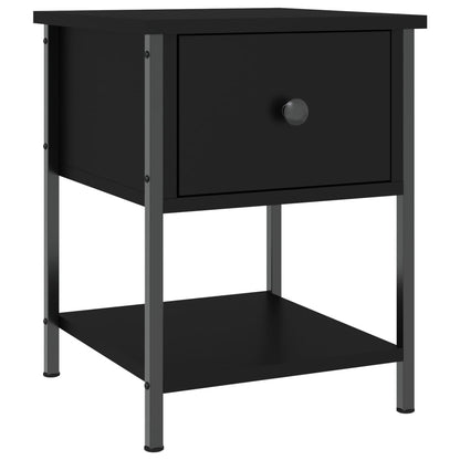 Bedside Table Black 34x35.5x45 cm Engineered Wood