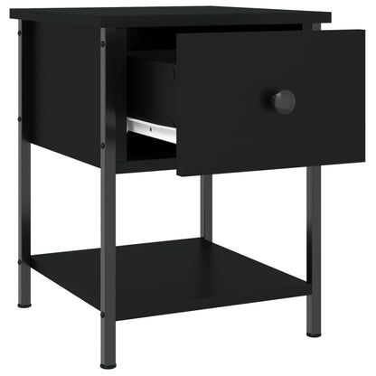 Bedside Table Black 34x35.5x45 cm Engineered Wood