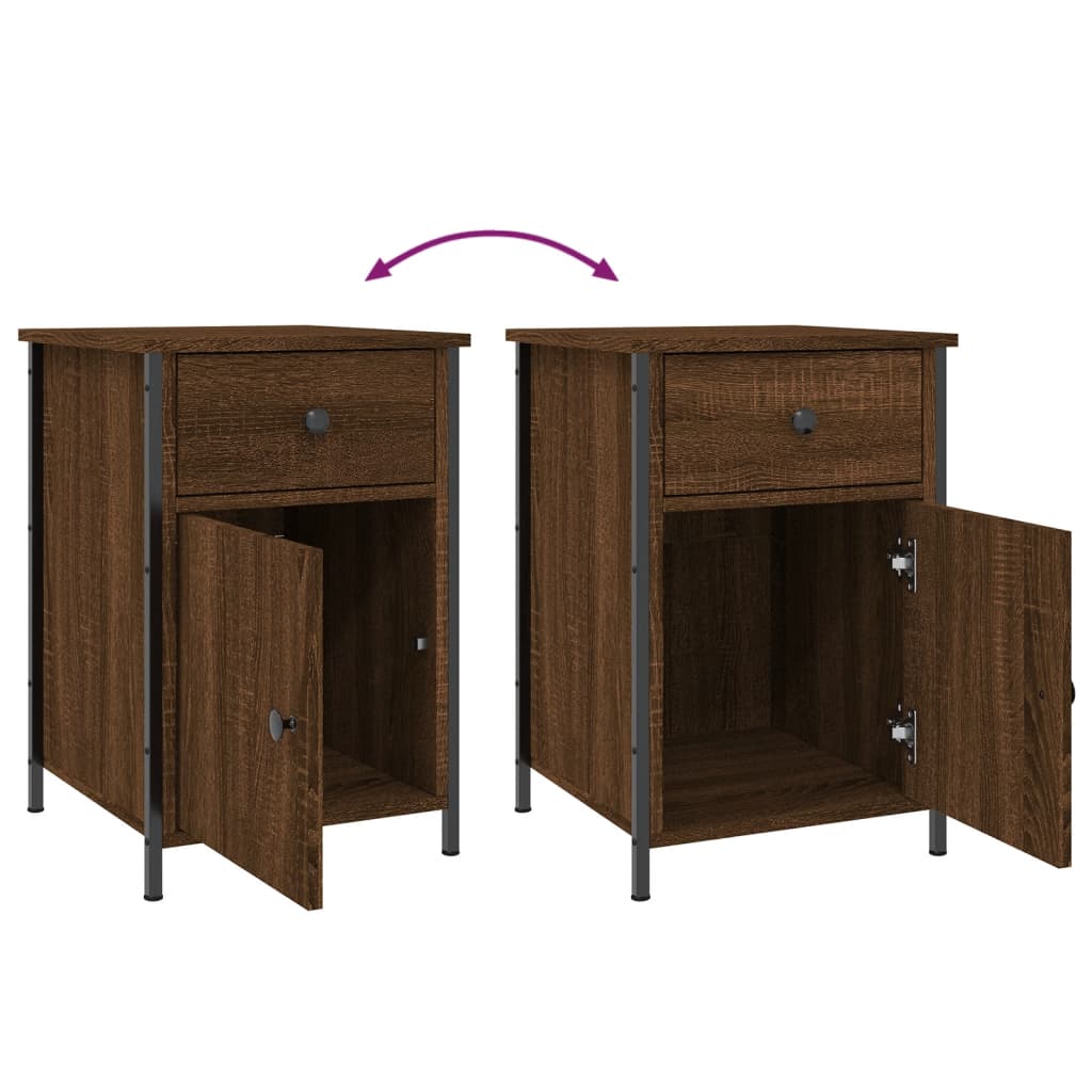 Bedside Cabinets 2 pcs Brown Oak 40x42x60 cm Engineered Wood