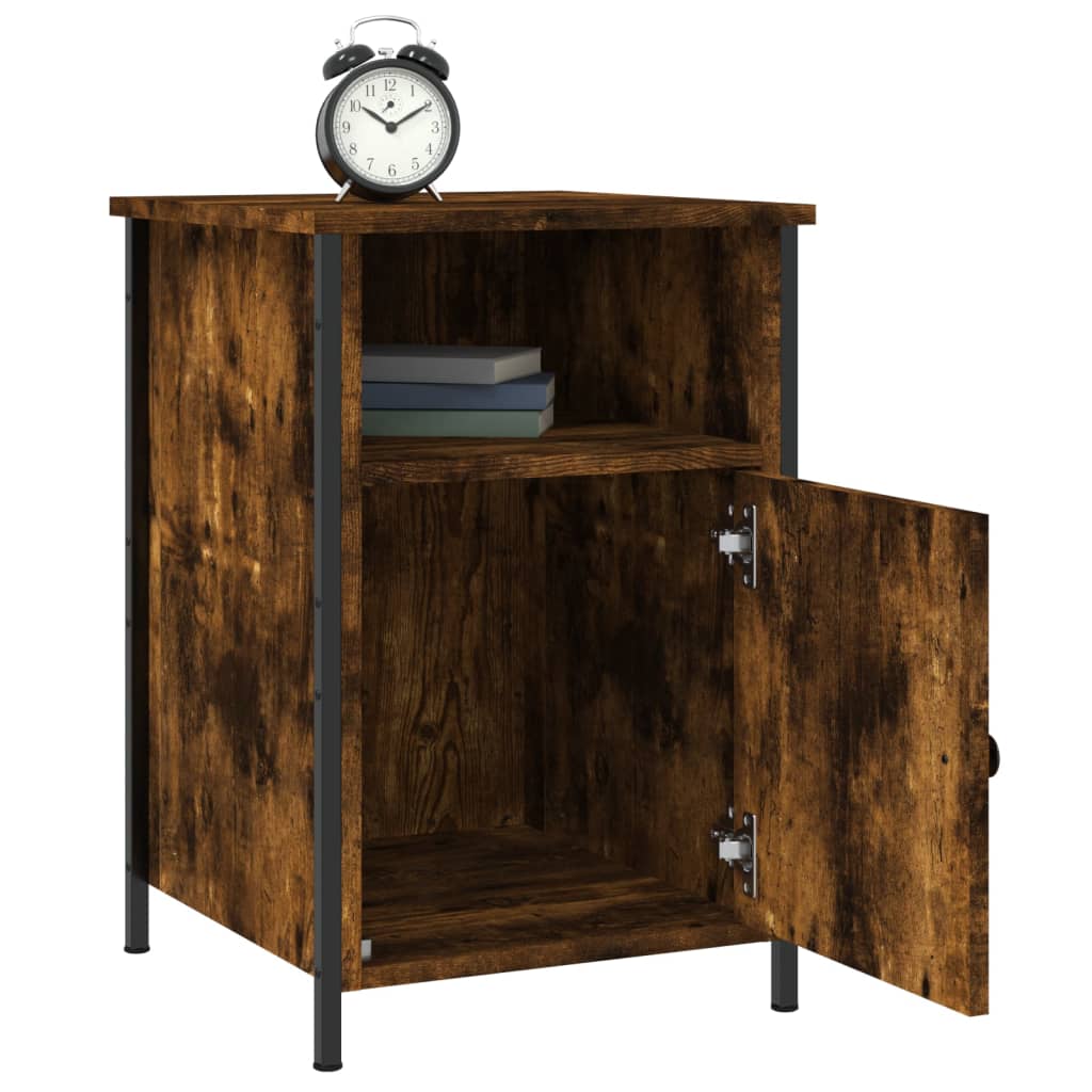 Bedside Cabinet Smoked Oak 40x42x60 cm Engineered Wood