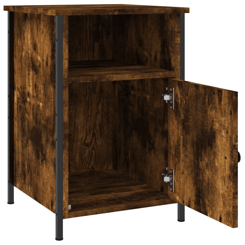 Bedside Cabinet Smoked Oak 40x42x60 cm Engineered Wood