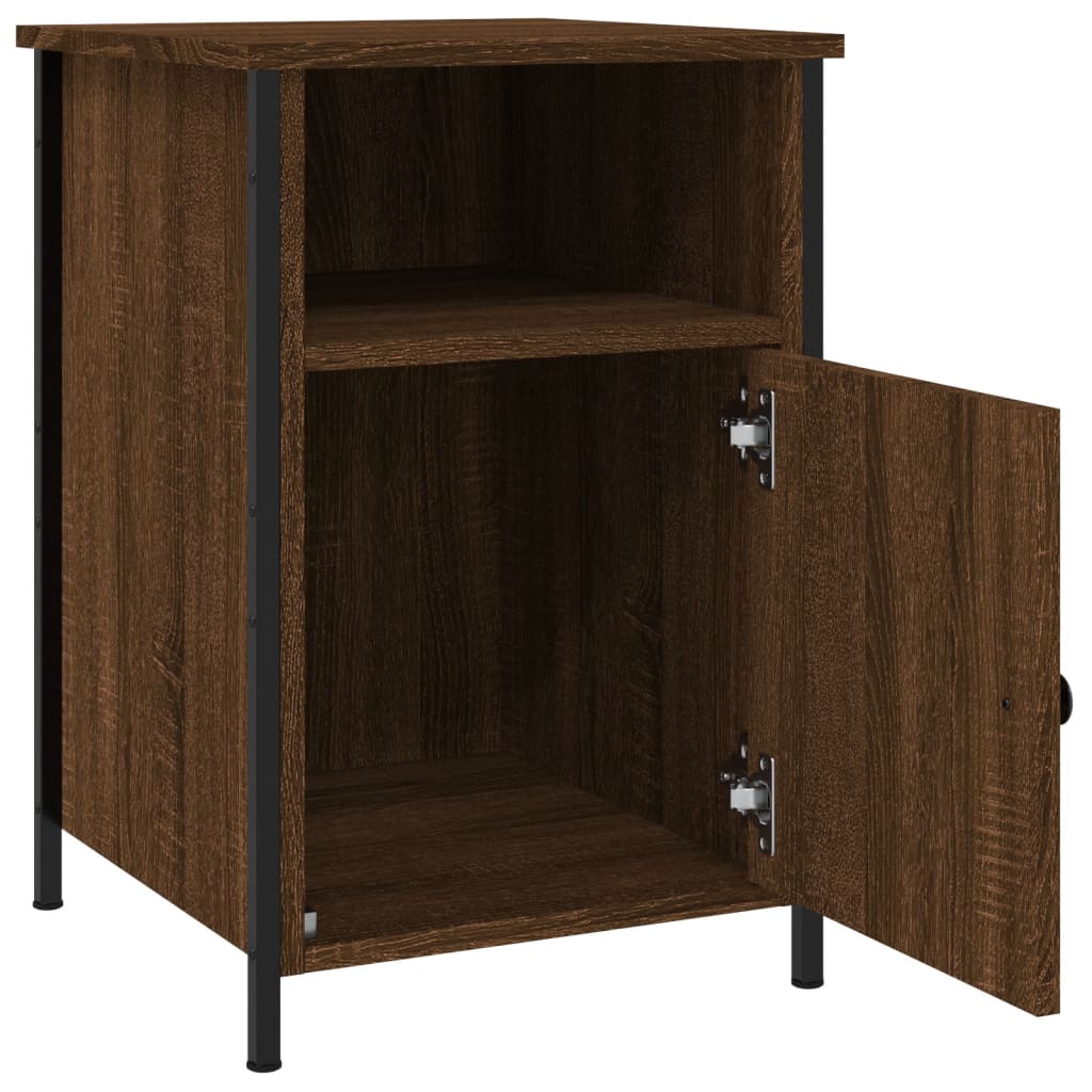 Bedside Cabinets 2 pcs Brown Oak 40x42x60 cm Engineered Wood