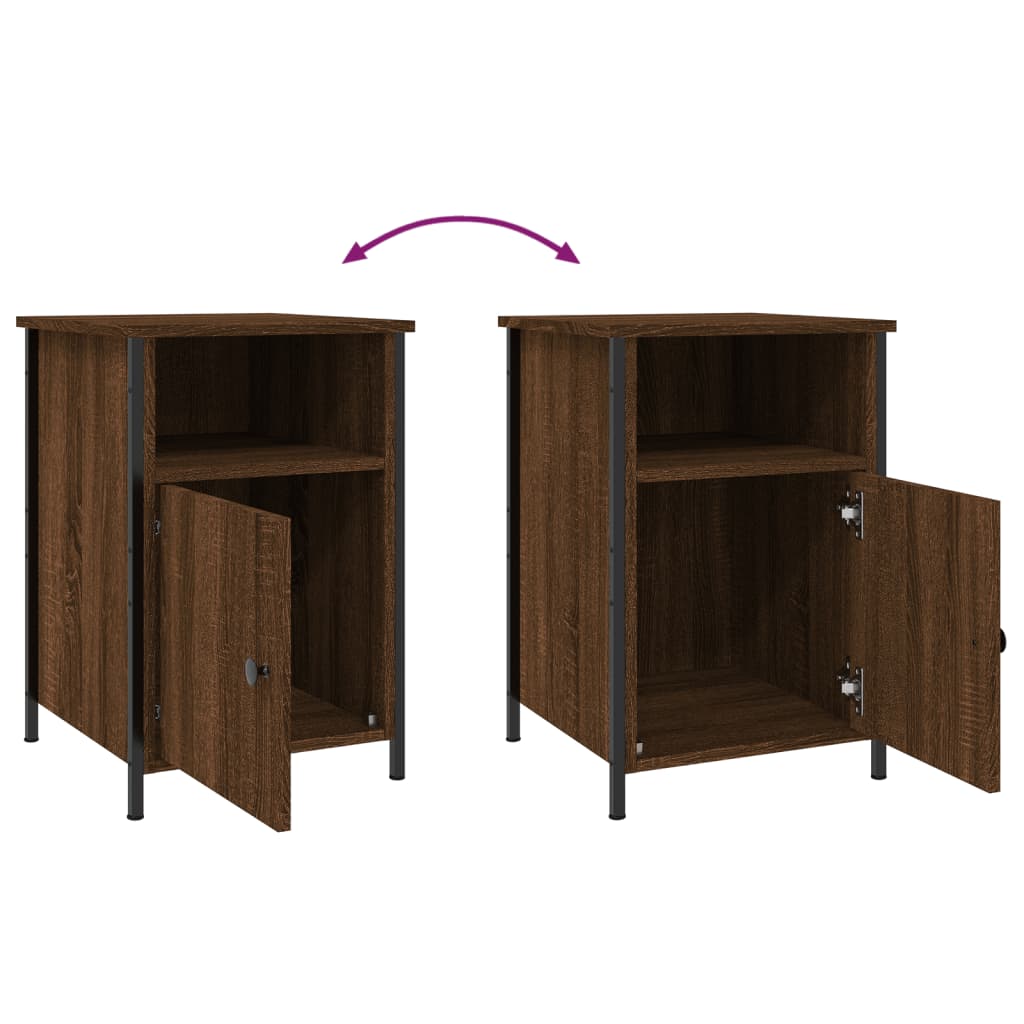 Bedside Cabinets 2 pcs Brown Oak 40x42x60 cm Engineered Wood