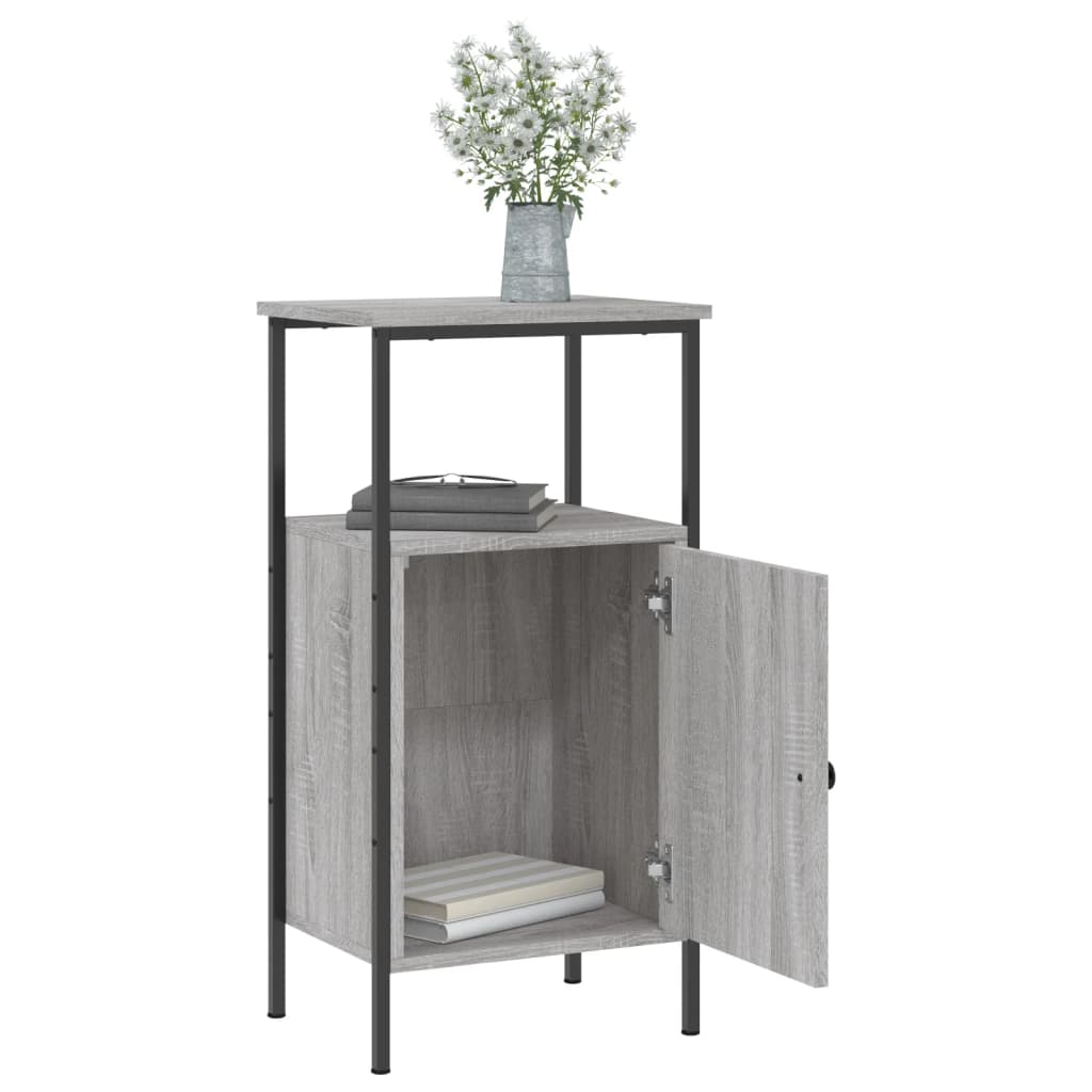 Bedside Cabinet Grey Sonoma 41x31x80 cm Engineered Wood