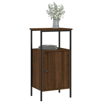 Bedside Cabinet Brown Oak 41x31x80 cm Engineered Wood