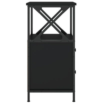 Bedside Cabinets 2 pcs Black 34x35.5x70 cm Engineered Wood