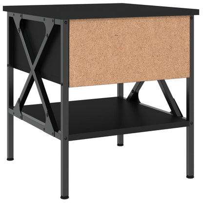 Bedside Table Black 40x42x45 cm Engineered Wood