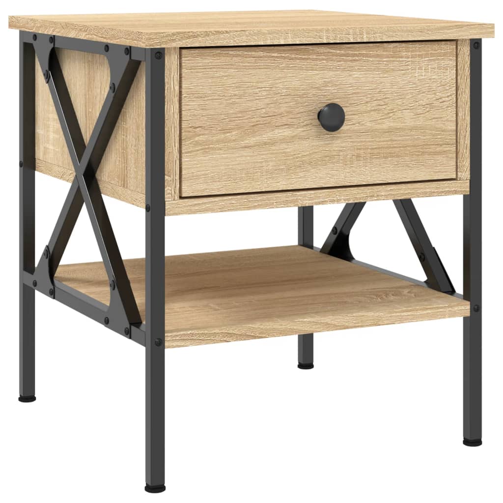 Bedside Table Sonoma Oak 40x42x45 cm Engineered Wood