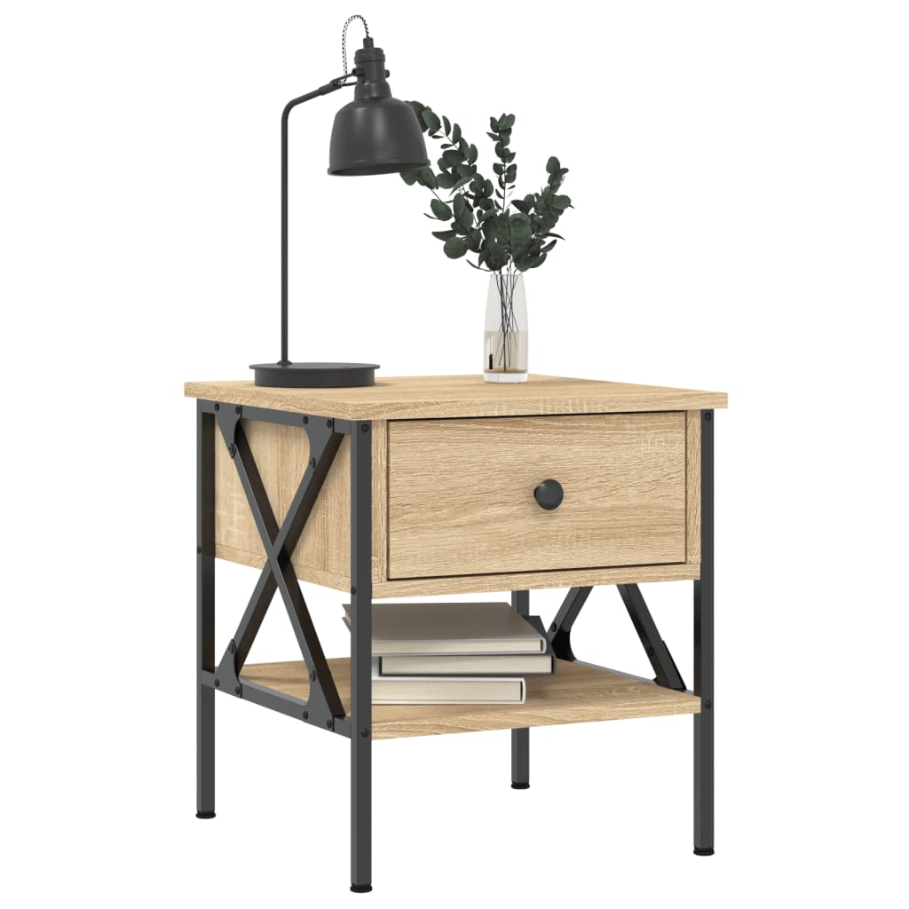 Bedside Table Sonoma Oak 40x42x45 cm Engineered Wood