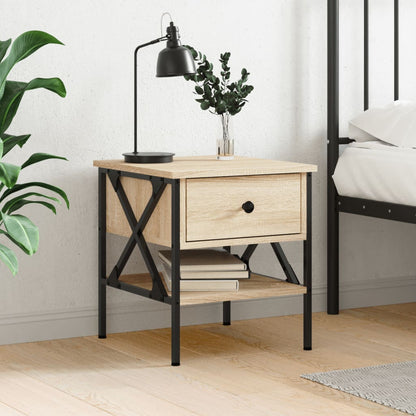 Bedside Table Sonoma Oak 40x42x45 cm Engineered Wood