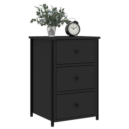 Bedside Cabinet Black 40x36x60 cm Engineered Wood