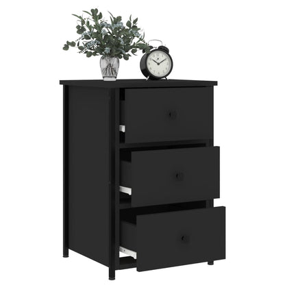 Bedside Cabinet Black 40x36x60 cm Engineered Wood