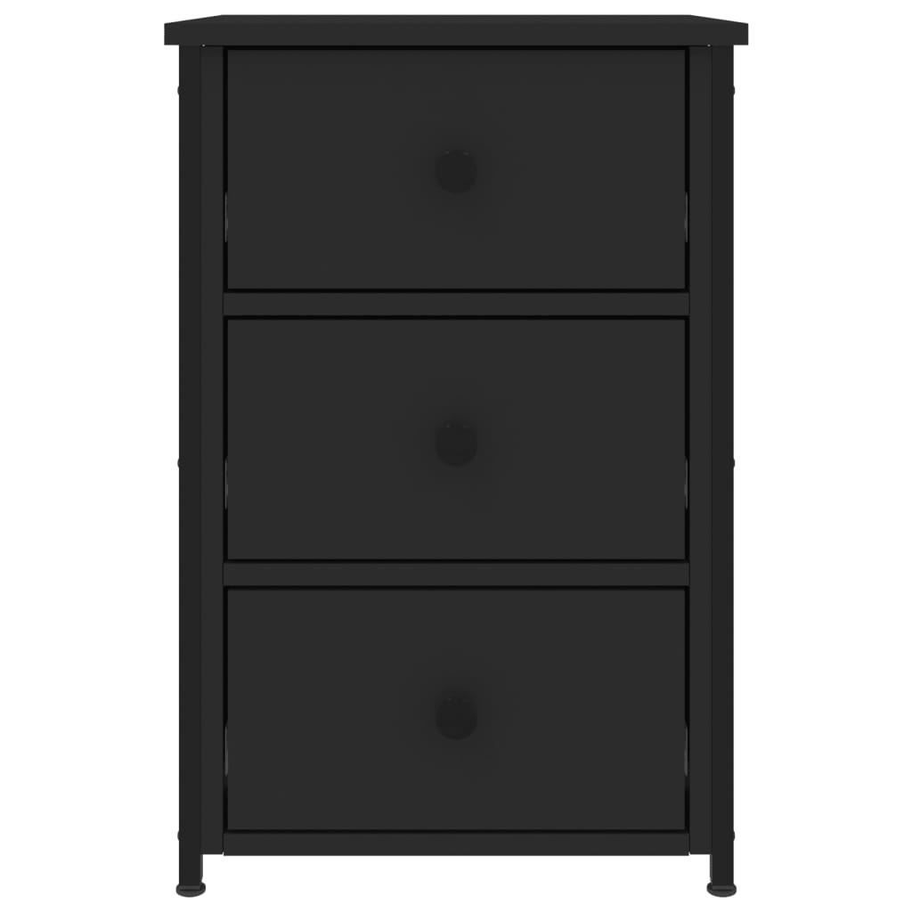 Bedside Cabinet Black 40x36x60 cm Engineered Wood