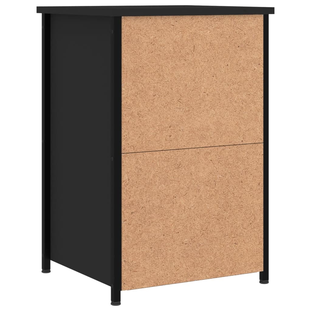 Bedside Cabinet Black 40x36x60 cm Engineered Wood