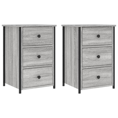 Bedside Cabinets 2 pcs Grey Sonoma 40x36x60 cm Engineered Wood