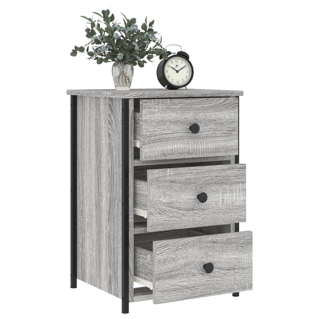 Bedside Cabinets 2 pcs Grey Sonoma 40x36x60 cm Engineered Wood