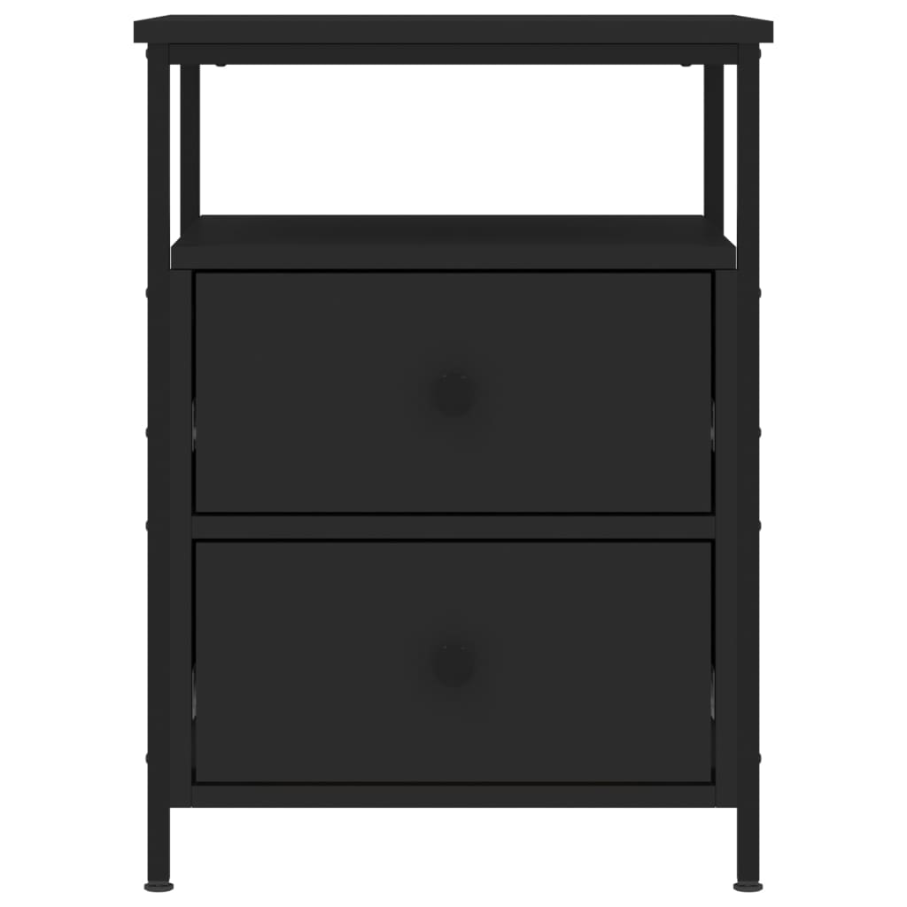 Bedside Cabinets 2 pcs Black 44x45x60 cm Engineered Wood