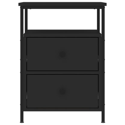 Bedside Cabinets 2 pcs Black 44x45x60 cm Engineered Wood