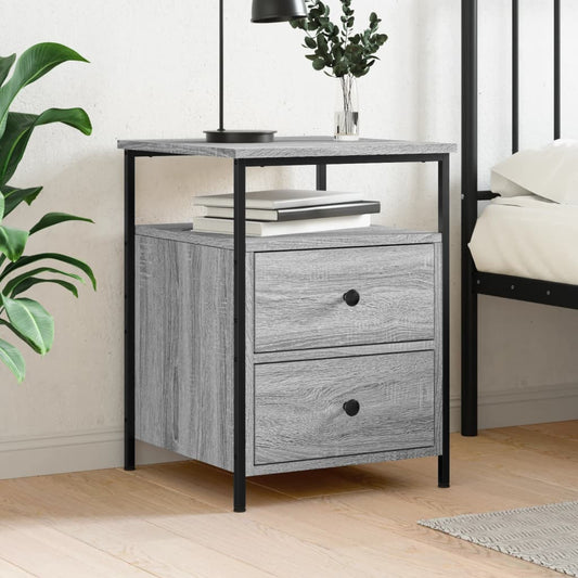 Bedside Cabinet Grey Sonoma 44x45x60 cm Engineered Wood