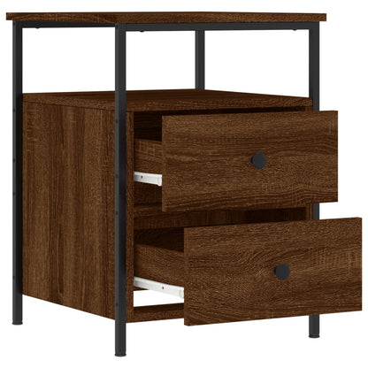 Bedside Cabinet Brown Oak 44x45x60 cm Engineered Wood