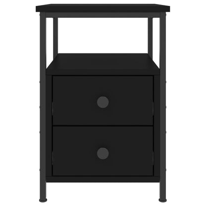 Bedside Cabinet Black 34x35.5x50 cm Engineered Wood