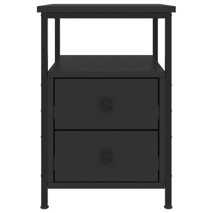 Bedside Cabinets 2 pcs Black 34x35.5x50 cm Engineered Wood