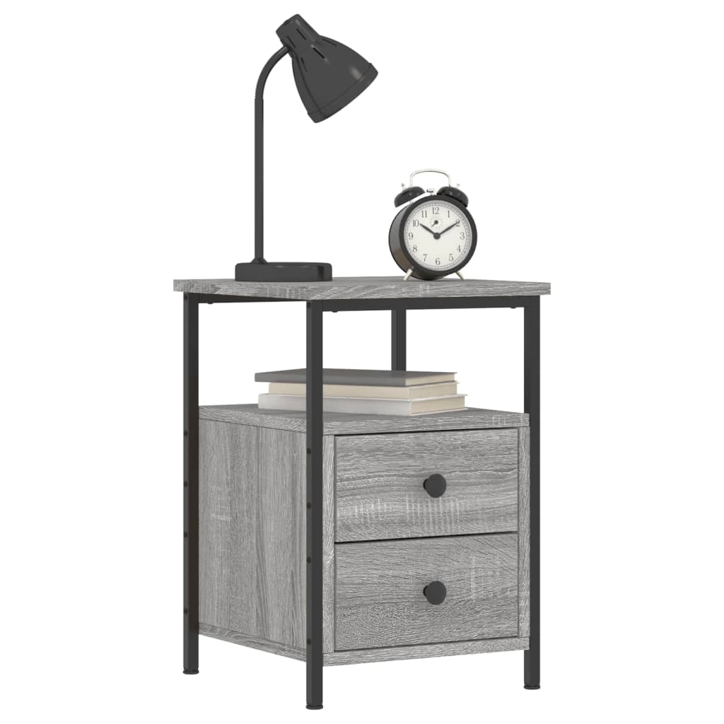 Bedside Cabinet Grey Sonoma 34x35.5x50 cm Engineered Wood