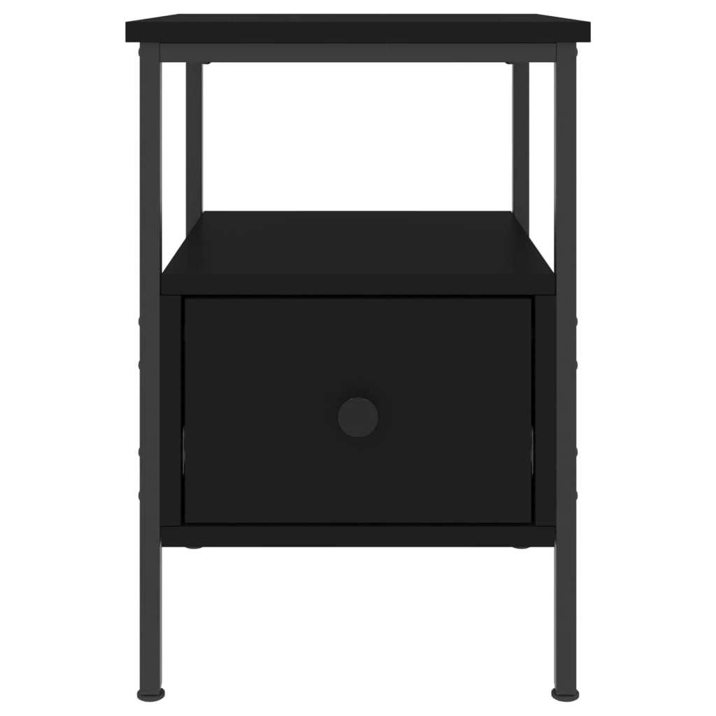 Bedside Cabinet Black 34x36x50 cm Engineered Wood