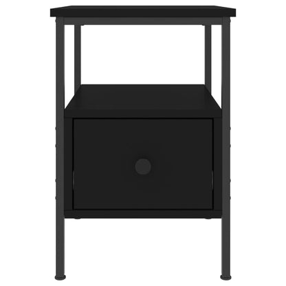 Bedside Cabinet Black 34x36x50 cm Engineered Wood