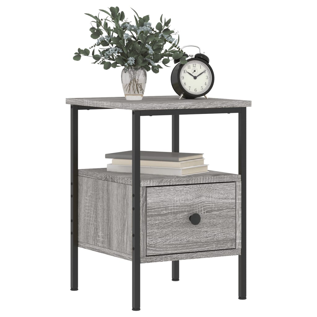 Bedside Cabinet Grey Sonoma 34x36x50 cm Engineered Wood