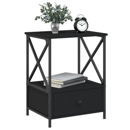 Bedside Tables 2 pcs Black 50x41x65 cm Engineered Wood