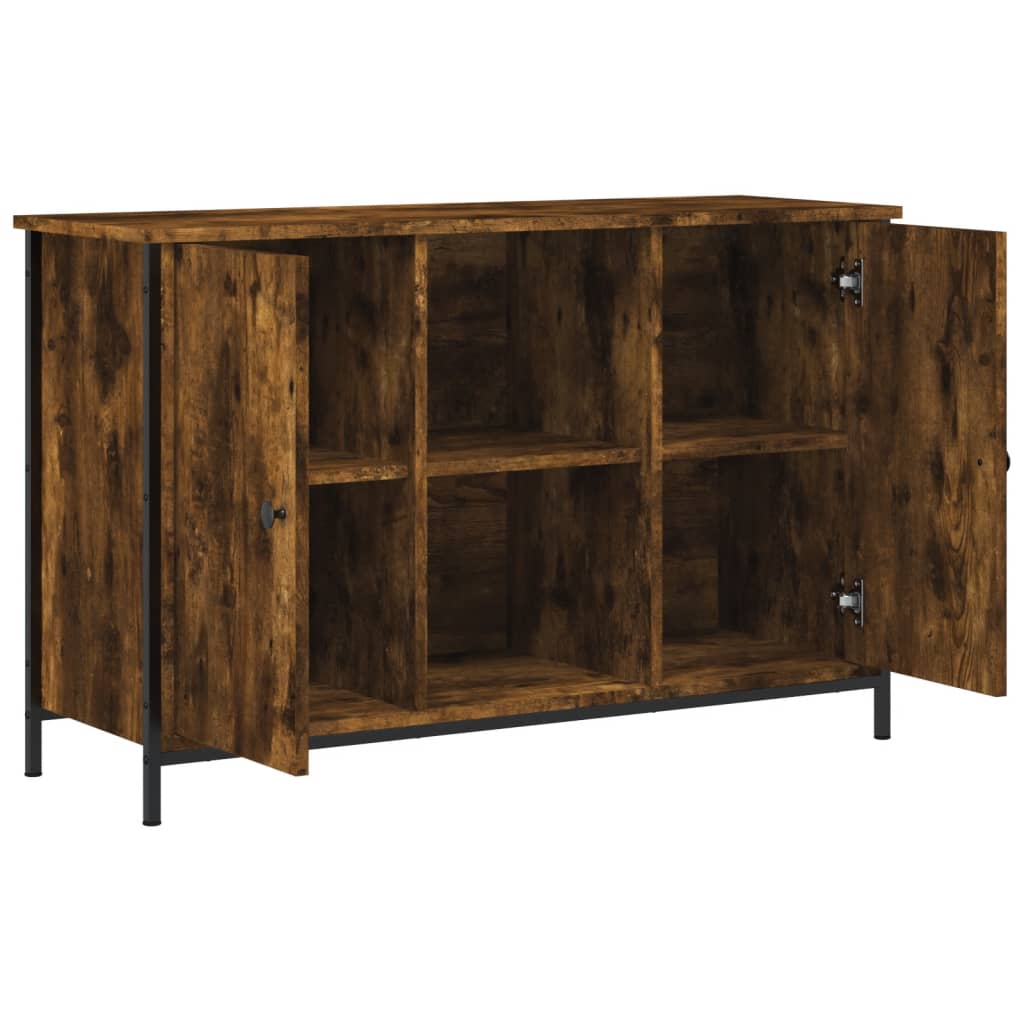 TV Cabinet Smoked Oak 100x35x65 cm Engineered Wood