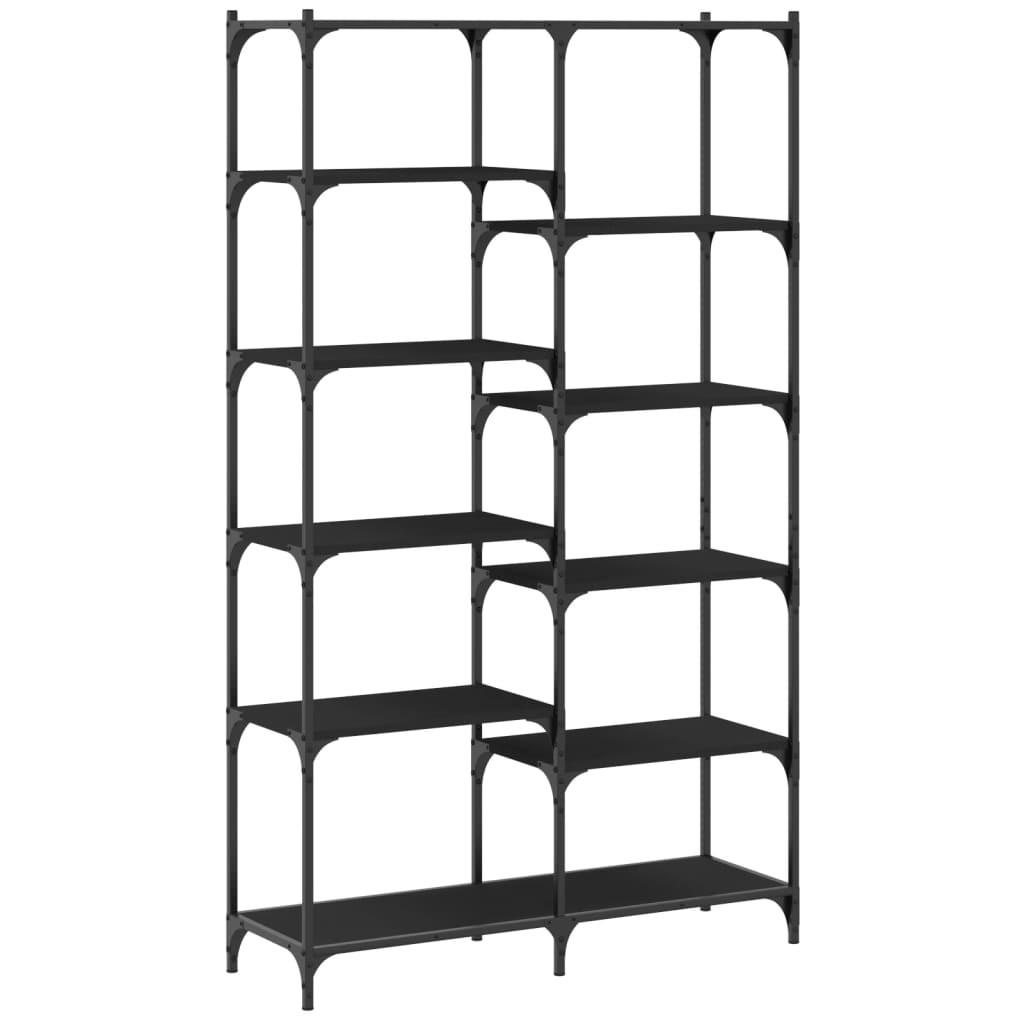 Bookshelf Black 100x32x170 cm Engineered Wood and Iron