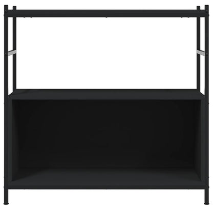 Bookshelf Black 80x30x78.5 cm Engineered Wood and Iron