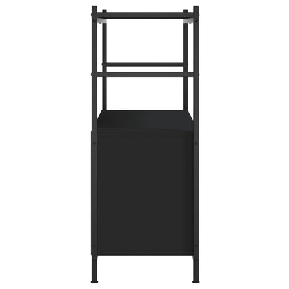 Bookshelf Black 80x30x78.5 cm Engineered Wood and Iron