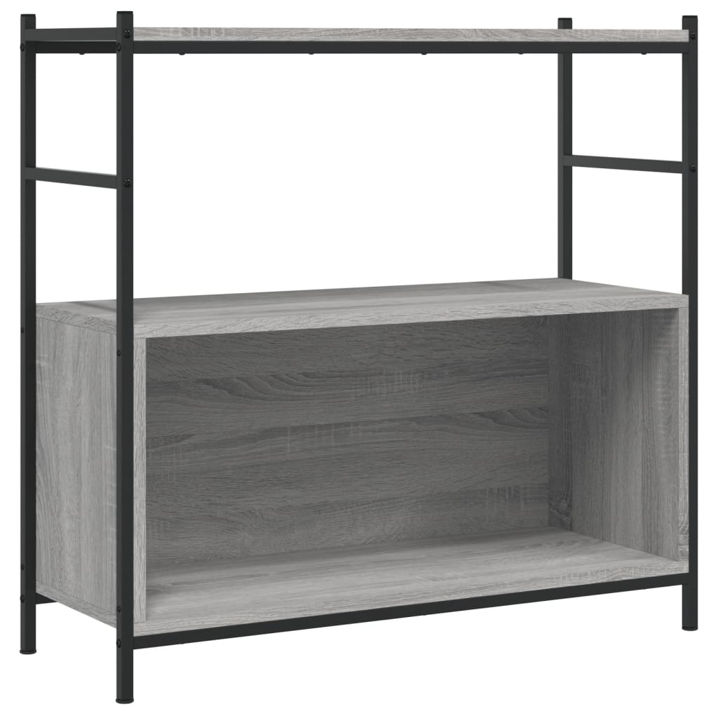 Bookshelf Grey Sonoma 80x30x78.5 cm Engineered Wood and Iron