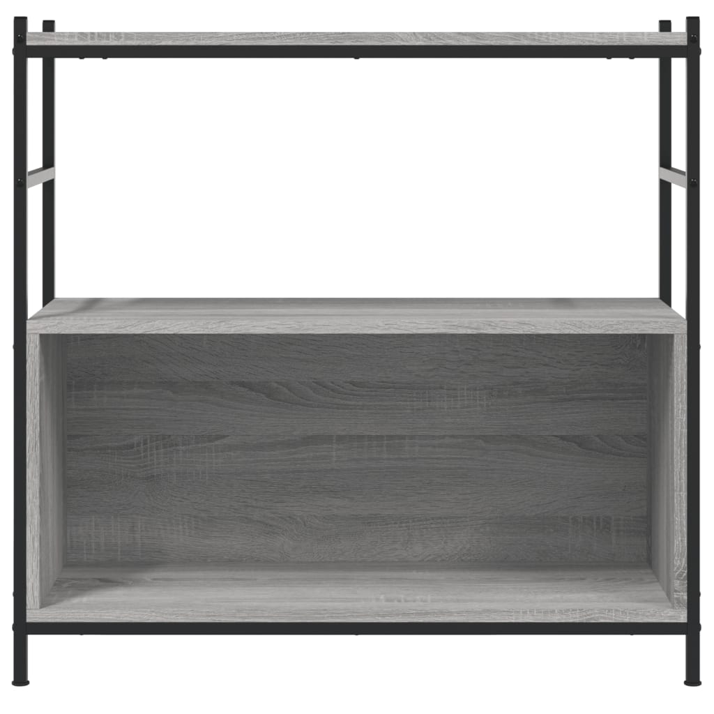 Bookshelf Grey Sonoma 80x30x78.5 cm Engineered Wood and Iron