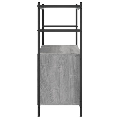 Bookshelf Grey Sonoma 80x30x78.5 cm Engineered Wood and Iron