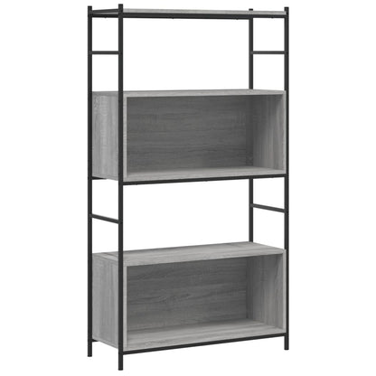 Bookshelf Grey Sonoma 80x30x145.5 cm Engineered Wood and Iron