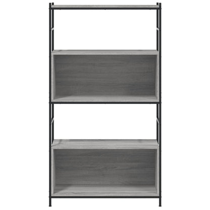 Bookshelf Grey Sonoma 80x30x145.5 cm Engineered Wood and Iron