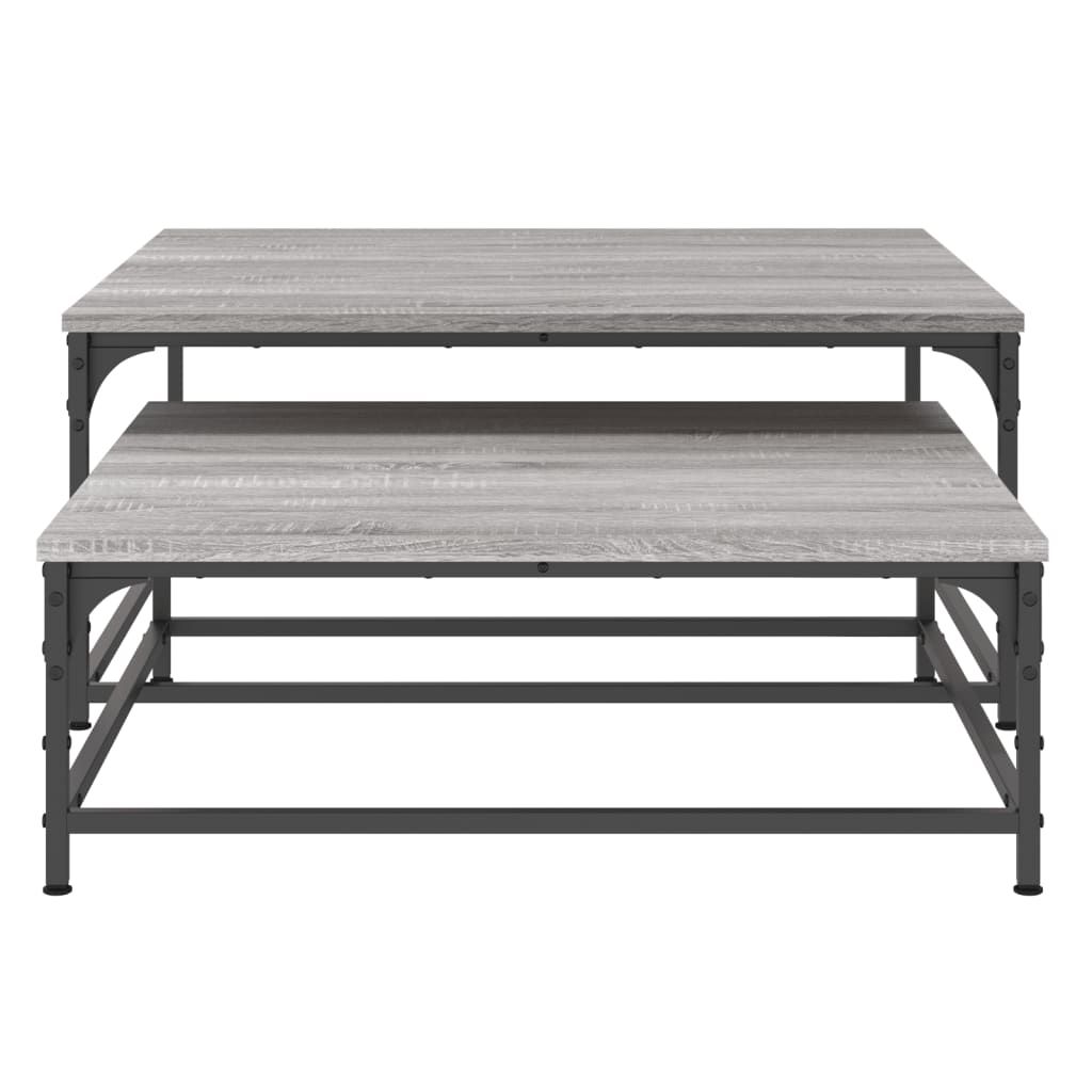 Nesting Coffee Tables 2 pcs Grey Sonoma Engineered Wood