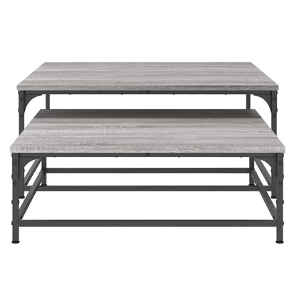 Nesting Coffee Tables 2 pcs Grey Sonoma Engineered Wood