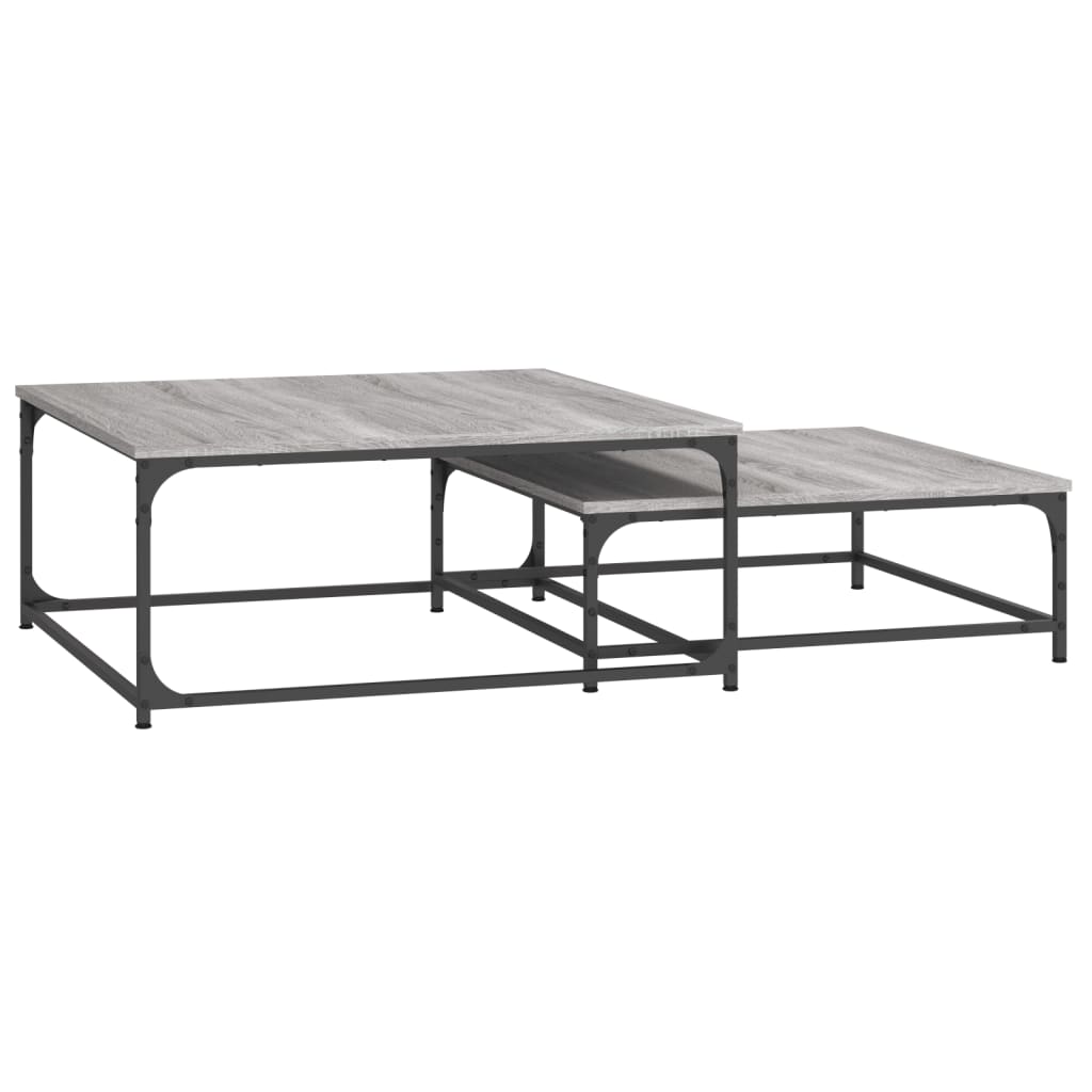 Nesting Coffee Tables 2 pcs Grey Sonoma Engineered Wood