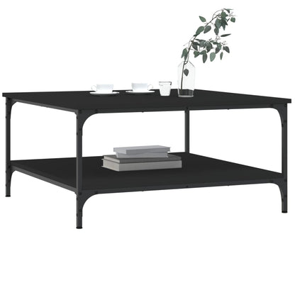 Coffee Table Black 80x80x40 cm Engineered Wood
