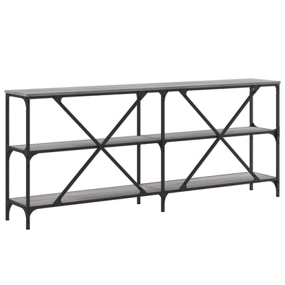 Console Table Grey Sonoma 180x30x75 cm Engineered Wood and Iron