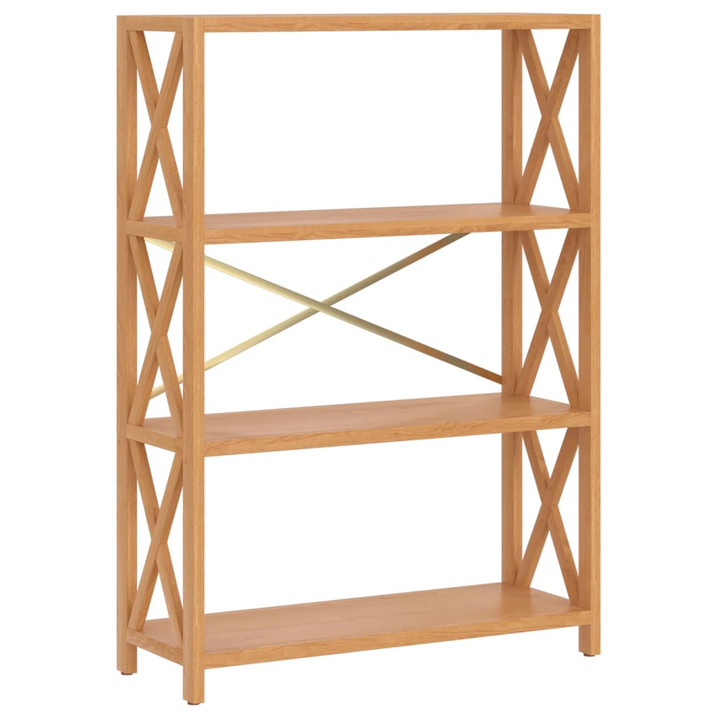 4-Tier Shelf 80x30x112 cm Solid Wood Oak