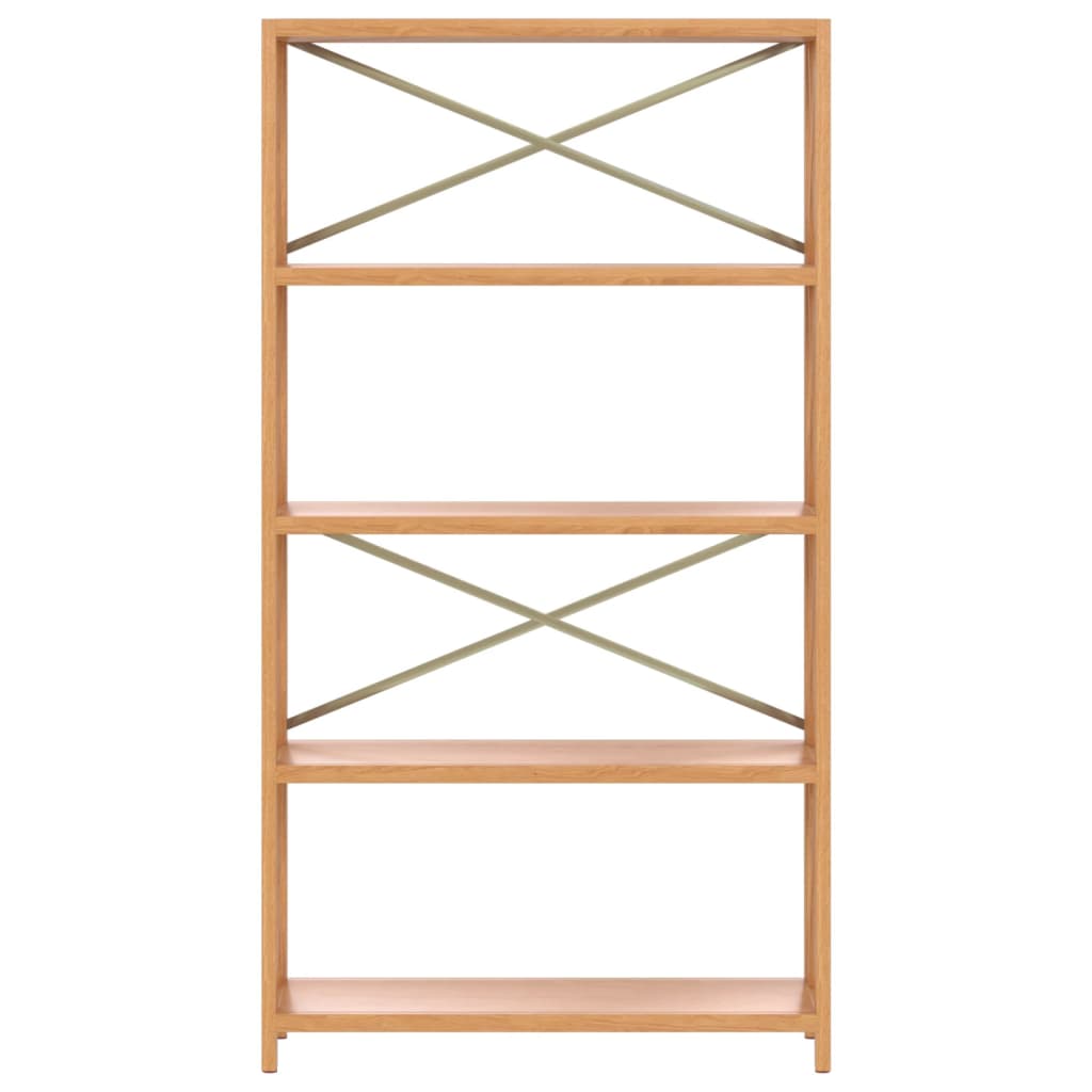 5-Tier Shelf 80x30x146 cm Solid Wood Oak