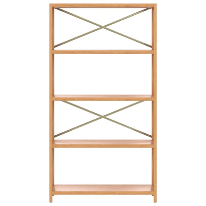 5-Tier Shelf 80x30x146 cm Solid Wood Oak