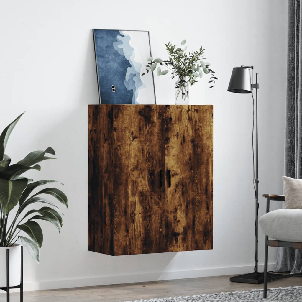 Wall Mounted Cabinet Smoked Oak 69.5x34x90 cm